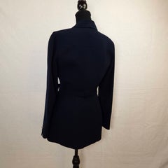 Mugler giacca sahariana blu scuro vintage anni 2000