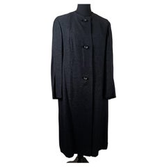 Pierre Balmain vintage black overcoat from the 1960s