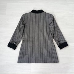 Vintage Yves Saint Laurent double-breasted pinstripe blazer from the 1980s