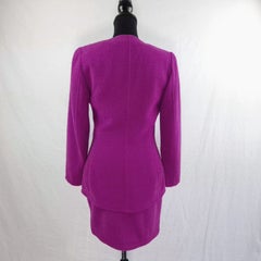 Gianni Versace tailleur gonna viola vintage anni 80s