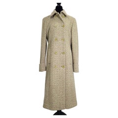 Max Mara vintage green double-breasted coat from the 2000s
