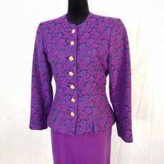 Yves Saint Laurent Rive Gauche Purple Skirt Suit, Fall/Winter 1991