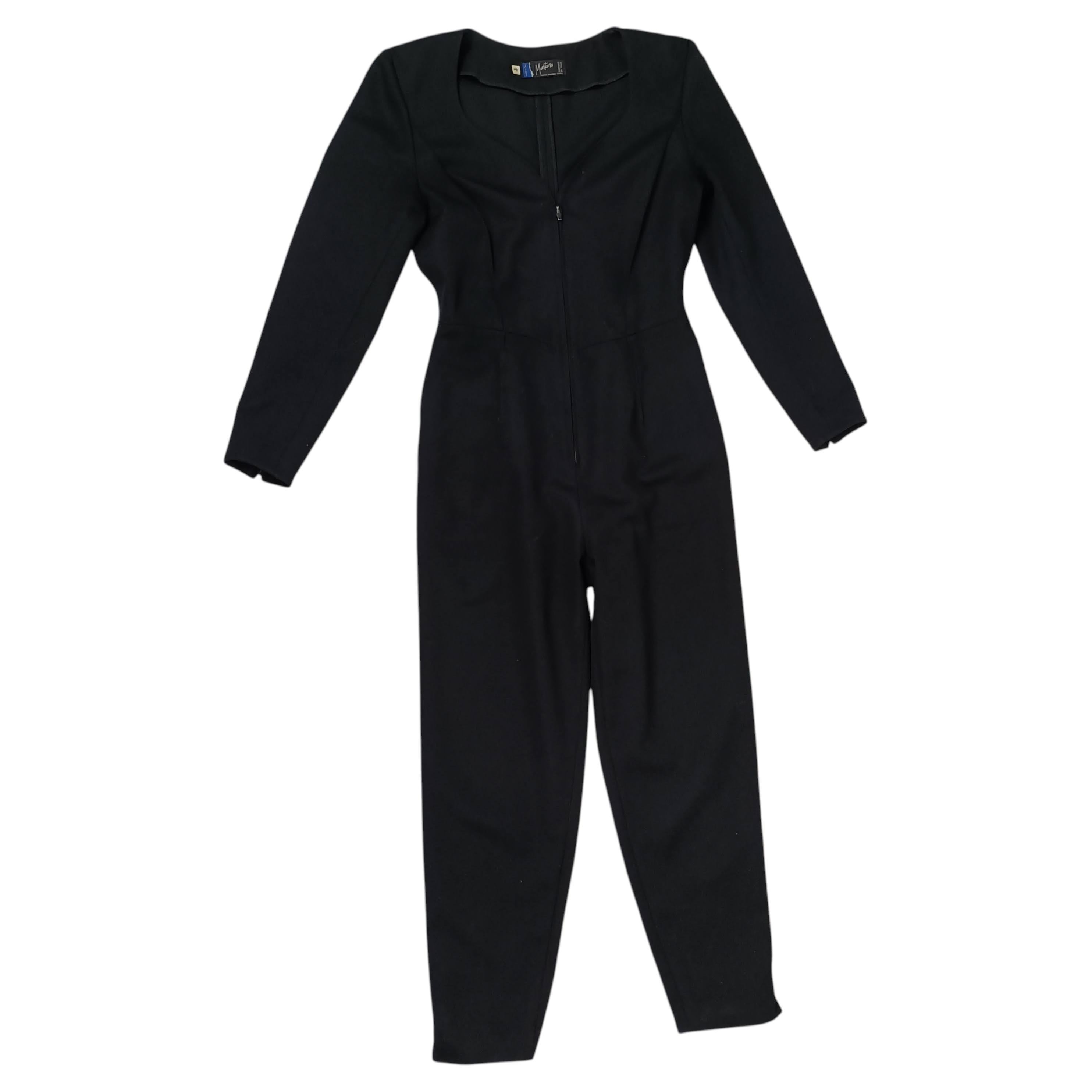 Pre-owned Claude Montana Black Vintage Women's Jumpsuit From The '80s