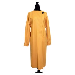 Vintage mustard-yellow Pierre Cardin "space age" dress from the 1970s