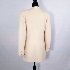 Gianni Versace vintage white women's coat from the 1980s