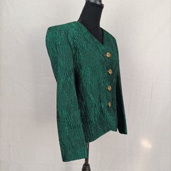 Elegant green jacket by Yves Saint Laurent, Winter 1995 collection