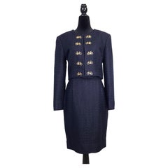 Vintage Moschino Cheap and Chic 1980s suit with bicycles