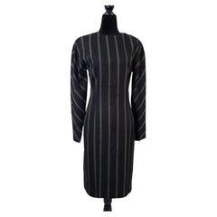 Christian Dior vintage black wool dress from the 1980s