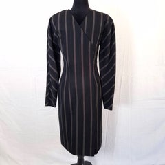 Christian Dior vintage black wool dress from the 1980s
