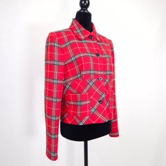 Chaqueta escocesa de Chantal Thomass, de lana, de los años 90
