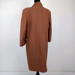 Cappotto Valentino vintage color cammello in lana e cachemire vintage anni '80