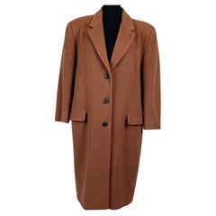 Cappotto Valentino vintage color cammello in lana e cachemire vintage anni '80