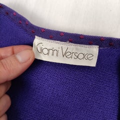 Vintage 1980s Gianni Versace purple wool vest for Callaghan