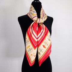 Hermès silk carré "Donner la Main" by Karen Petrossian, 2002