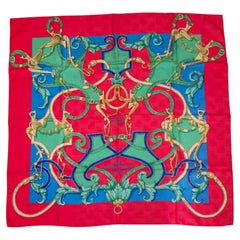 Hermès silk jacquard scarf “L'Instruction du Roy” by Henry d'Origny, 1993