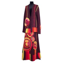 Kenzo Jungle knit set: long skirt and vintage cardigan, 1997