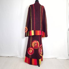 Kenzo Jungle knit set: long skirt and vintage cardigan, 1997