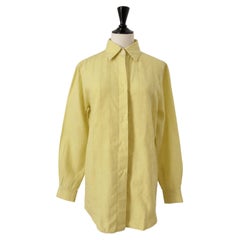 Hermès by Martin Margiela Vintage Yellow Linen Shirt, SS 2001, Women's