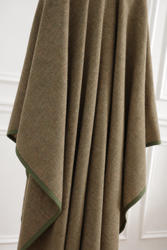 Yves Saint Laurent Rive Gauche Vintage 1976 Deep Olive Green Wool Cape