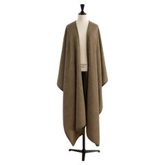 Yves Saint Laurent Rive Gauche Vintage 1976 Deep Olive Green Wool Cape