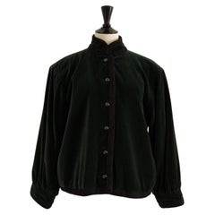 Saint Laurent Rive Gauche Dark Green Velvet Jacket 1970s