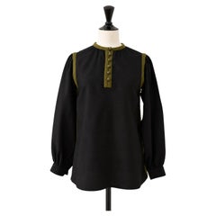 Chemisier en laine Saint Laurent Rive Gauche des années 1970