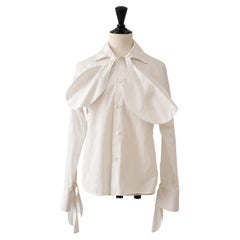 Yohji Yamamoto Y's Vintage Cotton Shirt with Unique Tie Collar