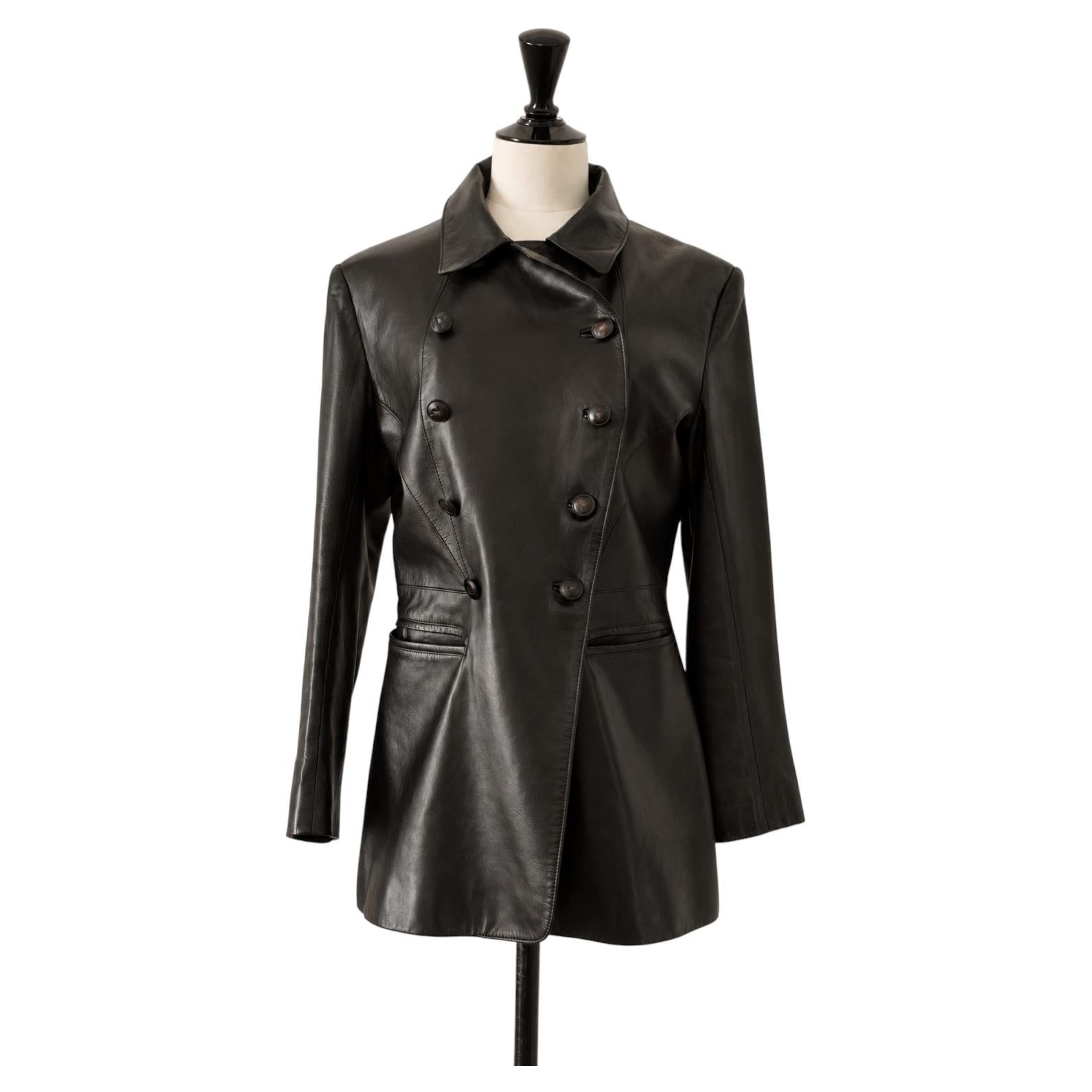 Hermès 1980s Vintage Lambskin Leather Jacket