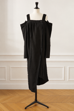Celine Off-the-Shoulder Mulberry Silk Dress by Phoebe Philo, Size 36, France