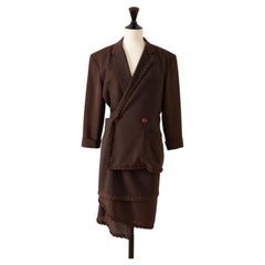 Robe de défilé Yohji Yamamoto vintage des années 1980 – Taille S