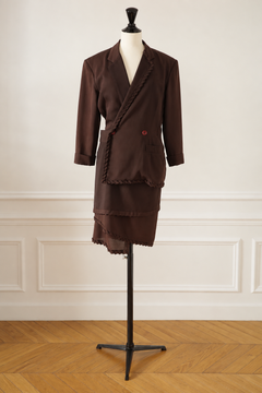 Vestido de pasarela vintage de Yohji Yamamoto de los años 80 – Talla S