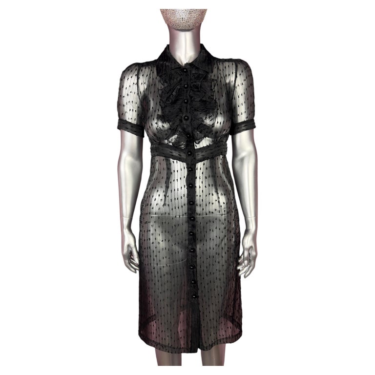 betsey johnson black polka dot dress Vintage Sheer Midi with Ruffles and Details For Sale at 1stDibs Apricot Black Sequin Trim Custom Belts Women Style:plain bib
