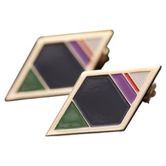 Chromatic Fields N10 Earrings in 9K Gold, limited edition by Ornamento e Delitto