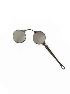 Vintage West German 835 Silver Marcasite Folding Lorgnette Glasses