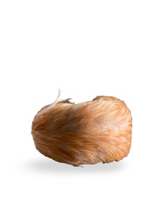 Vintage 1930s Peach Feather Coronet Hat, Open Crown Toque with Union Label