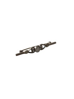 Vintage Sterling Silver Mother of Pearl Bar Brooch Scroll Filigree Circa 1960s