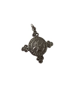Vintage British Sterling Silver St. John Ambulance Service Medal Pendant C.1940s