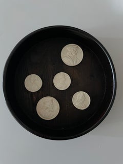 19th C. Grand Tour Plaster Intaglio Medallions Set of 5 - European Monarchs