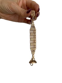 c. 1820s–1840s Georgian Hand Engraved Gold Filled Pocket Watch Key Fob Pendant
