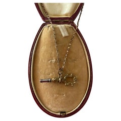 c. 1790s–1810s Georgian Openwork Scrollwork Horizontal Pocket Watch Key Fob