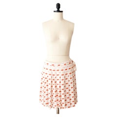 Falda midi plisada con estampado de labios de Prada, colección primavera-verano 2000, ASO «Sexo en Nueva York» (talla S/M)