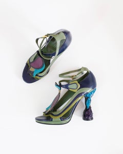 Prada SS2008 Fairy Sandals with Sculptural Flower Heel (38)