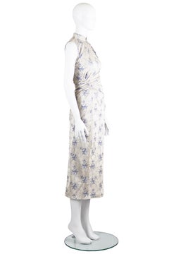 Prada 1997 Cheongsam Silk Brocade Evening Dress Miuccia Prada Floral Print