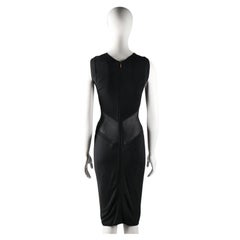 GIANNI VERSACE COUTURE Black Jersey Dress with Perforated Mesh Back, late 1990s