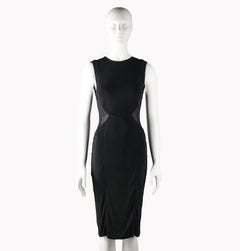GIANNI VERSACE COUTURE Black Jersey Dress with Perforated Mesh Back, late 1990s