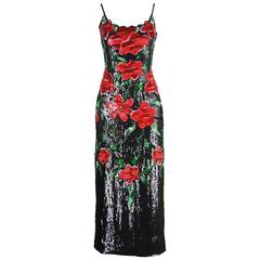 Renato Balestra Couture Beaded & Embroidered Evening Gown, 1990s. 2