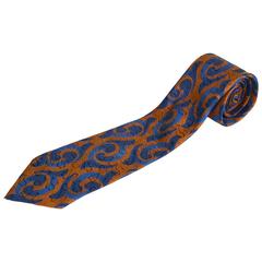 Pierre Balmain Silk Satin Jacquard Men's Tie, 1980s