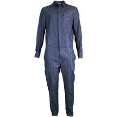 Valentino Men's Runway Minimalist Denim Jumpsuit, A/W 2014