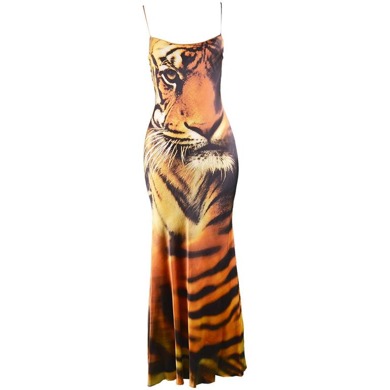 Iconic Roberto Cavalli Silk Tiger Print ...