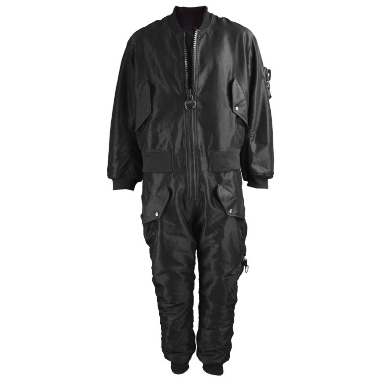 KTZ Rare Mens Black Quilted All in One Boiler Suit / Jumpsuit L at 1stDibs  | sequin boiler suit, quilted boiler suit, mens boiler suit